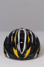 Load image into Gallery viewer, Black, White &amp; Yellow Cycle Helmet 6&quot; X 8&quot; - GS Productions
