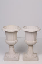 Load image into Gallery viewer, Set of 2 White urns /planter 13&quot;x 26&quot; - GS Productions
