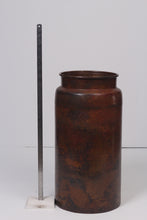 Load image into Gallery viewer, Oxidized original Copper Cylindrical planter 13&quot;x 30&quot; - GS Productions
