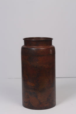 Oxidized original Copper Cylindrical planter 13