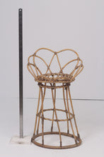 Load image into Gallery viewer, Set of 2 Brown cane plant stands / stools 12&quot; x 28&quot; - GS Productions
