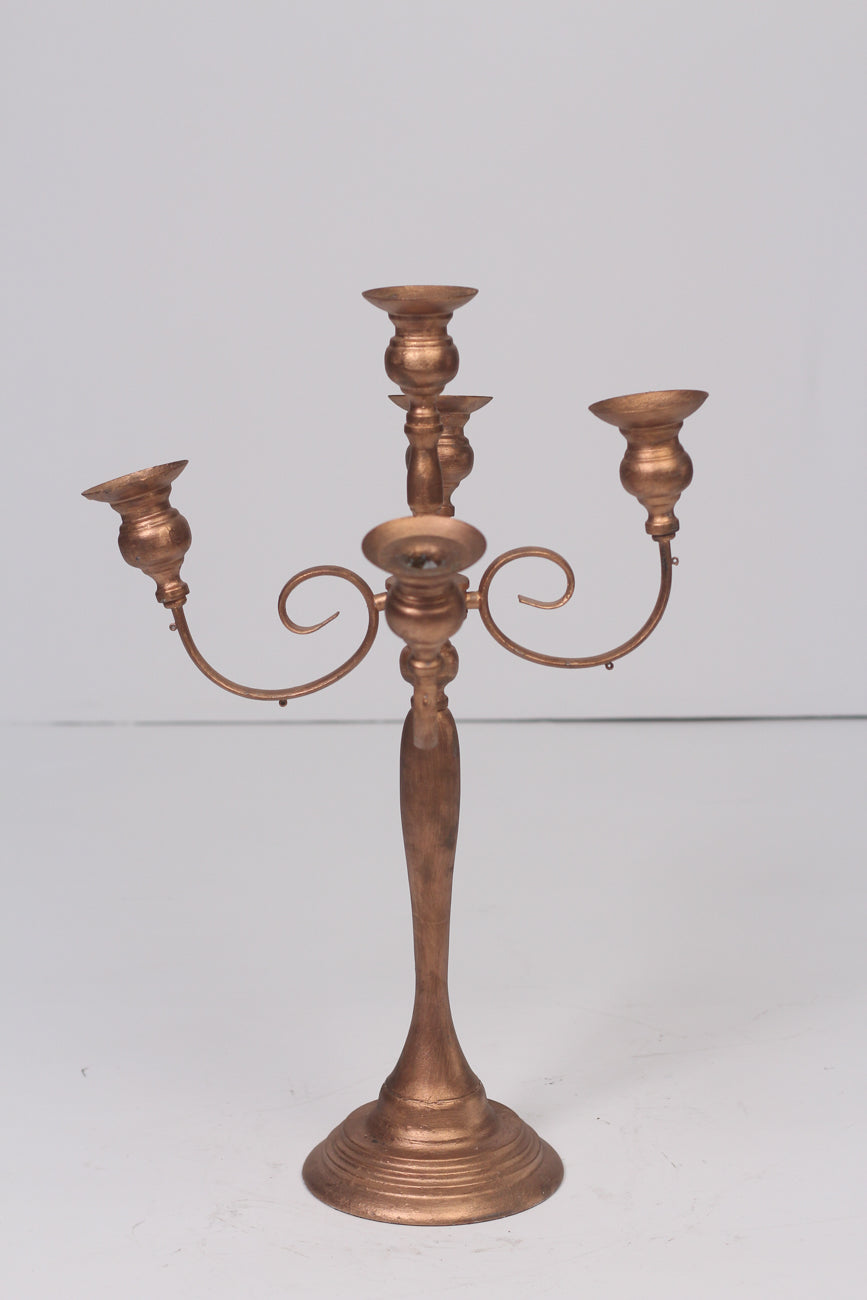 Copper gold metal candles stand 28