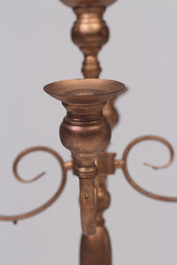 Copper gold metal candles stand 28" - GS Productions