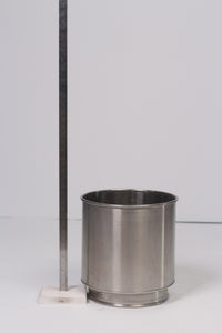 Set of 2 Silver chrome planters  13"x 14" - GS Productions