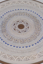 Load image into Gallery viewer, White &amp; gold intricate hand painted traditional table 2&#39; x 3&#39;ft - GS Productions
