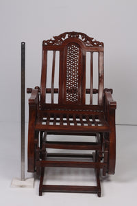 Brown wooden traditional rocking chair 1.5x 3.5ft - GS Productions