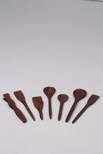 Load image into Gallery viewer, Set of 7 Brown wooden traditional serving  Spoons with inlay design - GS Productions
