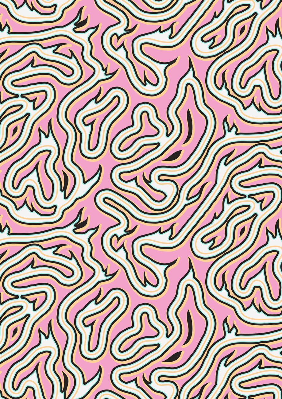 Wall # 89 Pink & White - GS Productions