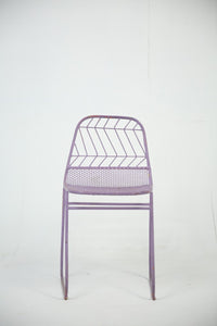 Light purple Metal chair. 1.5 x 2.5ft - GS Productions