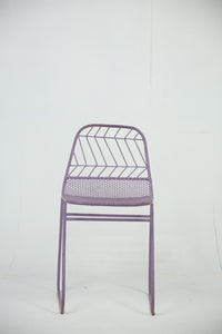 Light purple Metal chair. 1.5 x 2.5ft - GS Productions