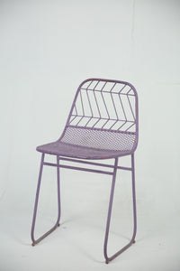 Light purple Metal chair. 1.5 x 2.5ft - GS Productions