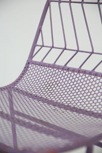 Light purple Metal chair. 1.5 x 2.5ft - GS Productions