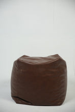 Load image into Gallery viewer, Set of 2 brown leather soft bean bags. - GS Productions
