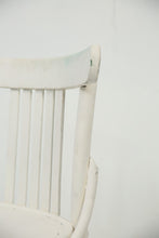 Load image into Gallery viewer, Set of 2 weathered white wooden cafe chair/outdoor chair. - GS Productions
