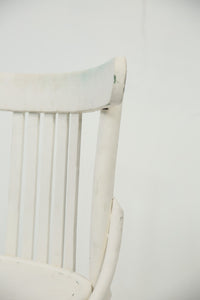 Set of 2 weathered white wooden cafe chair/outdoor chair. - GS Productions