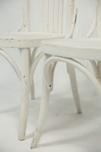 Set of 2 weathered white wooden cafe chair/outdoor chair. - GS Productions