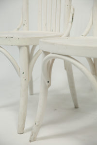 Set of 2 weathered white wooden cafe chair/outdoor chair. - GS Productions