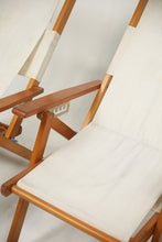 Load image into Gallery viewer, Set of 2 wooden deck chair with white fabric. - GS Productions
