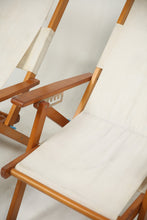 Load image into Gallery viewer, Set of 2 wooden deck chair with white fabric. - GS Productions
