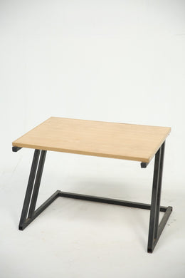 light Wooden veneer coloured top with black MS frame. H,1.5 w,2 - GS Productions