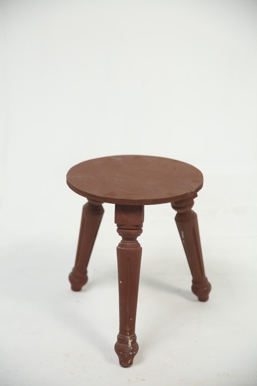 Small Brown coloured wooden side table. H,1.2 w,2 - GS Productions