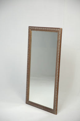 Rustic gold wooden carved full height mirror. - GS Productions