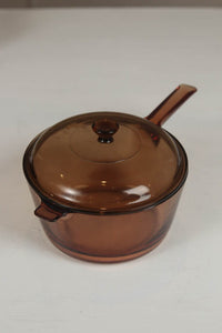 brown glass saucepan. - GS Productions