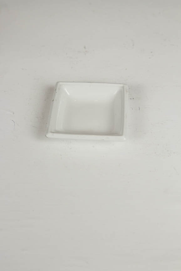 square weather white porcelain ramekin/sauce dish. - GS Productions