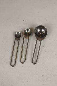 set of 3 stainless steel measuring spoons. - GS Productions