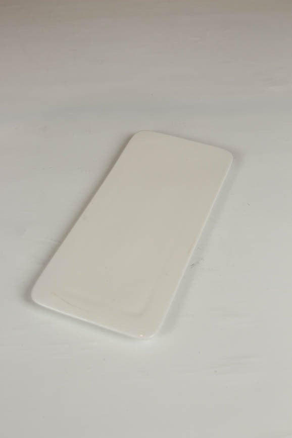 white bone porcelain square plater/decoration piece. - GS Productions