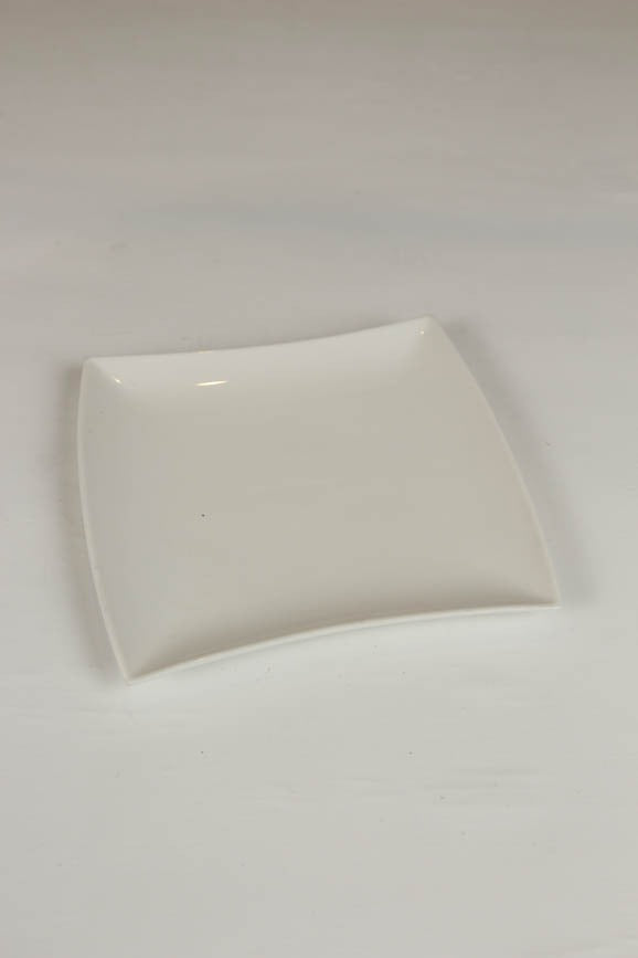 white bone porcelain square plate/decoration piece. - GS Productions