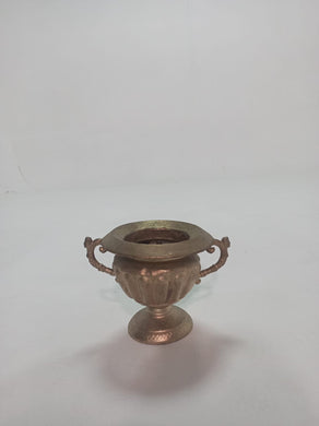 Antique Gold Victorian Urns/Planter/Decoration Piece (Metal) - GS Productions