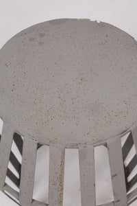 Grey metal table/stool 1' x 2.5'ft - GS Productions