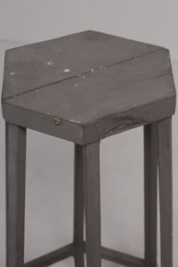 Grey metal table/stool 1' x 2.5'ft - GS Productions