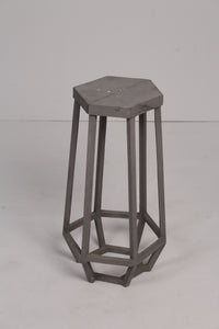 Grey metal table/stool 1' x 2.5'ft - GS Productions