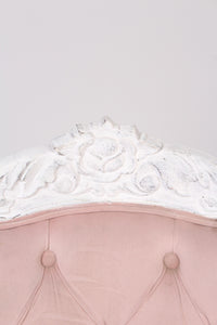 Tea Pink & chalk White carved and quilted 2'x 2.5'ft - GS Productions