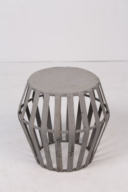 Grey metal table/stool 1' x 2.5'ft - GS Productions