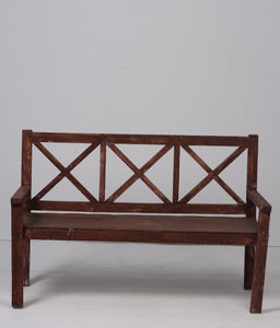 Brown wooden bench 5'x 2.5'ft - GS Productions