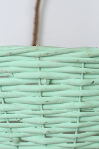 Sea Green Cane Hanging Basket 12" x 19" - GS Productions