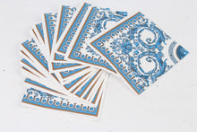 Load image into Gallery viewer, Blue &amp; White Victorian Pattern Printed Tissue Paper Napkin Set 6.5&quot; x 6.5&quot; - GS Productions
