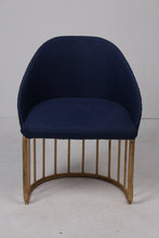 Load image into Gallery viewer, Set of 2 deep blue &amp; golden modern chairs 2&#39; x 3&#39;ft - GS Productions
