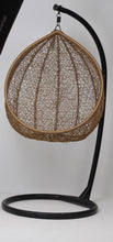 Load image into Gallery viewer, Beige &amp; Black Swing Seat with Stand in Cane Rattan 3&#39; x 7&#39;ft - GS Productions

